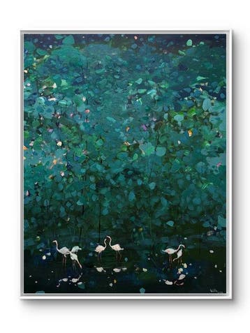 VOLTA - Flamingos in Emerald Night