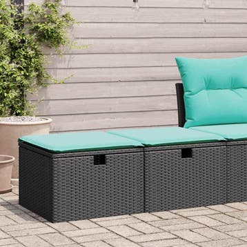 vidaXL 2-delige Loungeset met kussens poly rattan acacia, Verzenden, Loungeset