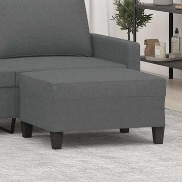 vidaXL Voetenbank 70x55x41 cm stof donkergrijs, Verzenden, Nieuw