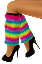 Regenboog Beenwarmers Bont Felle Kleuren Pride Nepbont Faux, Kleding | Dames, Ophalen of Verzenden, Nieuw