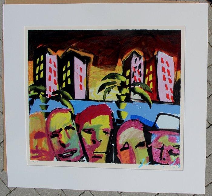 Herman Brood (1946-2001) - Palm beach, Antiquités & Art, Antiquités | Autres Antiquités