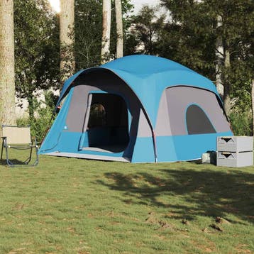 vidaXL Gezinstent 6-persoons waterdicht blauw, Verzenden