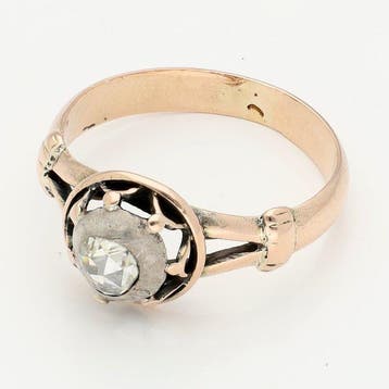 Bague - 14 carats Or rose Diamant (Naturelle), Nieuw