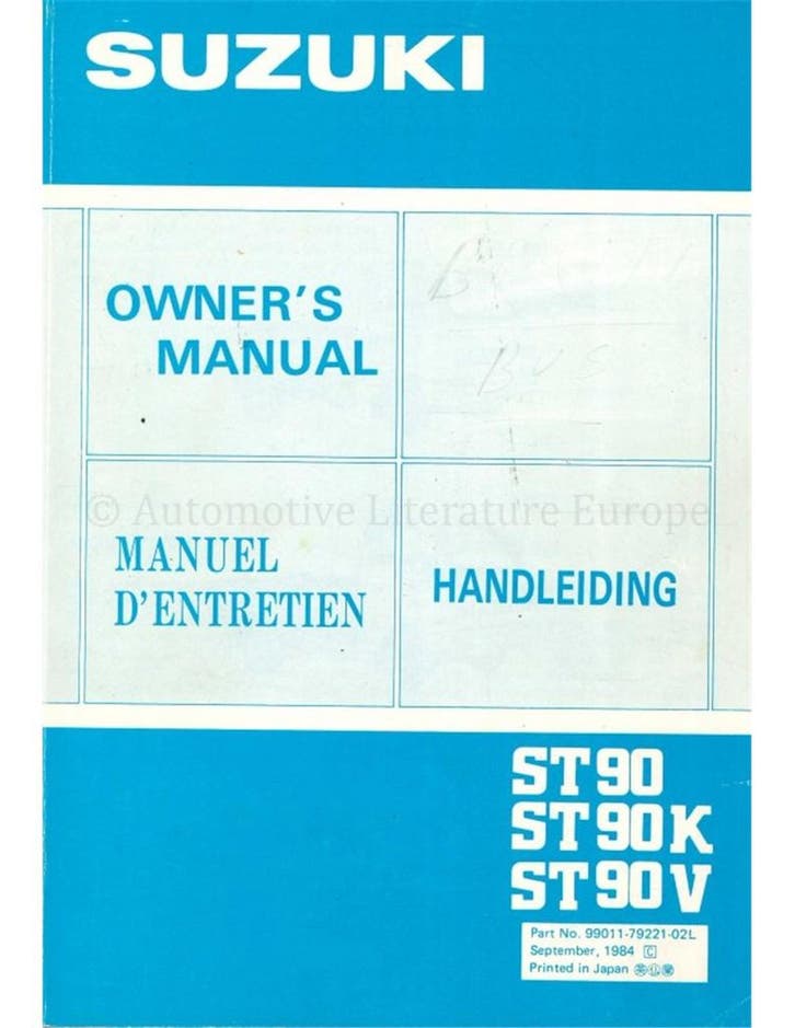 1984 SUZUKI CARRY INSTRUCTIEBOEKJE, Auto diversen, Handleidingen en Instructieboekjes
