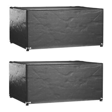 vidaXL Tuinmeubelhoezen 2 st 8 oogjes rechthoekig 160x120x75, Verzenden, Nieuw