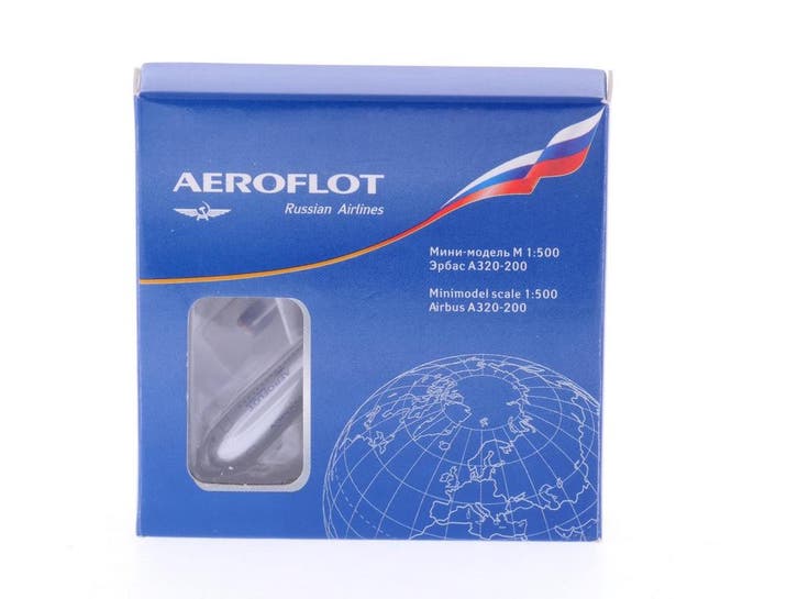 Schaal 1:500 Herpa 502191 Aeroflot Airbus A320-200 Reg. V..., Hobby en Vrije tijd, Modelbouw | Vliegtuigen en Helikopters, Zo goed als nieuw