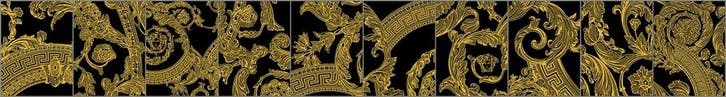 VERSACE Decori Nero/Oro - 19,4x145 DECORTEGEL ( Bestaat uit, Bricolage & Construction, Dalles & Carrelages, Enlèvement ou Envoi