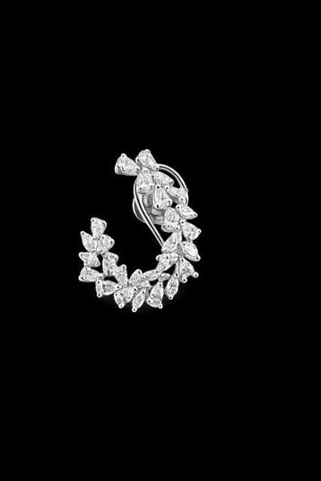 Boucles doreilles cocktail - 18 carats Or blanc - 5.17ct.