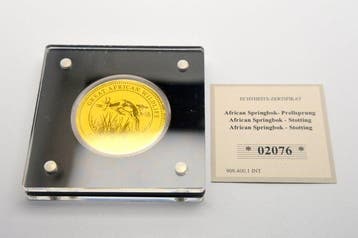 Afrika. Medal Great African Wildlife - Springbok - 1/200oz