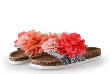Colors of California Slippers Meisjes in maat 30 Zilver, Verzenden, Schoenen