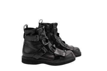 GIORGIO ARMANI - 10 UK - 44 IT - High-Top Boots Shoes Bukled, Nieuw