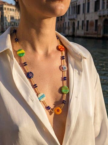 Murano-glas - Halsketting - Murrine Millefiori