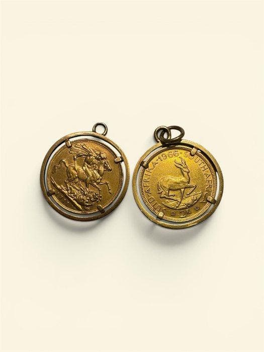 Verenigd Koninkrijk, Zuid-Afrika. George V. Sovereign-2 Rand, Postzegels en Munten, Munten | Europa | Niet-Euromunten