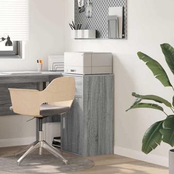 vidaXL Dressoir met lade Grijs Sonoma 38 x 34 x 75 cm, Verzenden, Nieuw