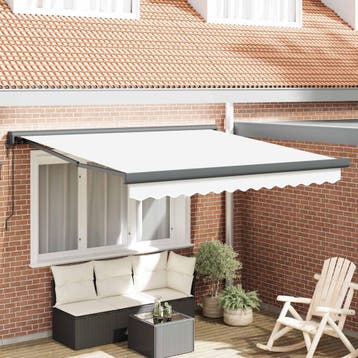 vidaXL Elektrische Zonneluifel 100% Polyester, Verzenden, Nieuw