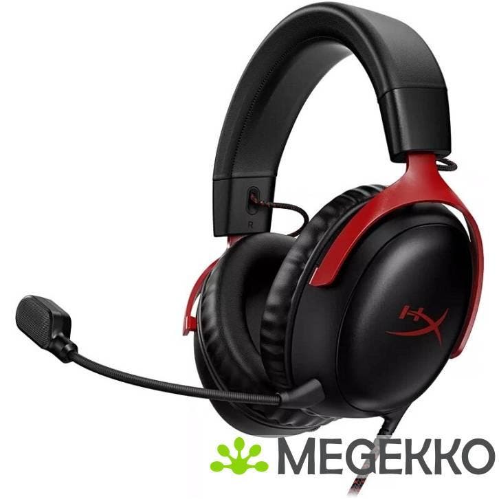 HyperX Cloud III Bedrade Gaming Headset in zwart/rood, Computers en Software, Overige Computers en Software, Nieuw, Verzenden