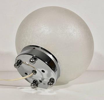 Lampe de table - Design de l’ère spatiale 1960 - Verre, Antiquités & Art