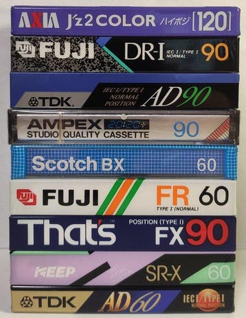 AXIA, Fuji, TDK, Ampex, Scotch, KEEP, Thats - Jz 2 COLOR, Nieuw