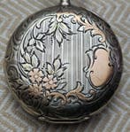 Reloj de bolsillo antiguo - De plata maciza y oro - pocket