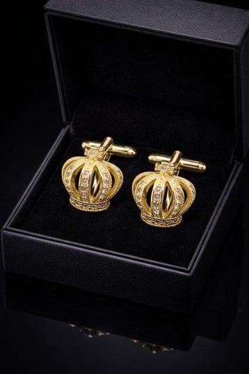 14 k goud verguld met Swarovski kristallen - Manchetknopen