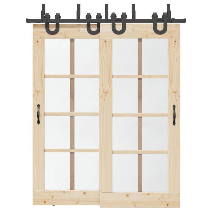 vidaXL Doos met onderdelen voor schuifdeur 183 cm staal, Doe-het-zelf en Bouw, Hang- en Sluitwerk, Nieuw, Verzenden