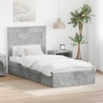 vidaXL Opbergbed met hoofdeinde Beton Grijs 75 x 190 cm, Verzenden, Nieuw