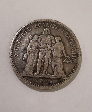 France. 5 Francs 1849-BB Hercule (Sans prix de réserve), Postzegels en Munten