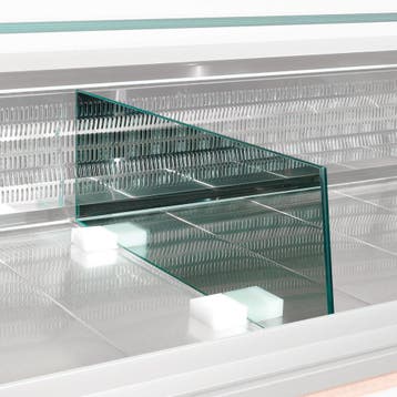 Scheiding expositie in glas (L.500 mm), Verzenden, Nieuw in verpakking, Koelen en Vriezen