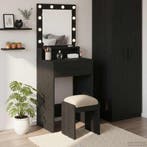 vidaXL Kaptafel met lade Zwart Eiken 50 x 41 x 135 cm, Verzenden, Nieuw