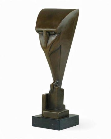 Chris van der Hoef (1875-1933) - after - sculptuur, Owl in