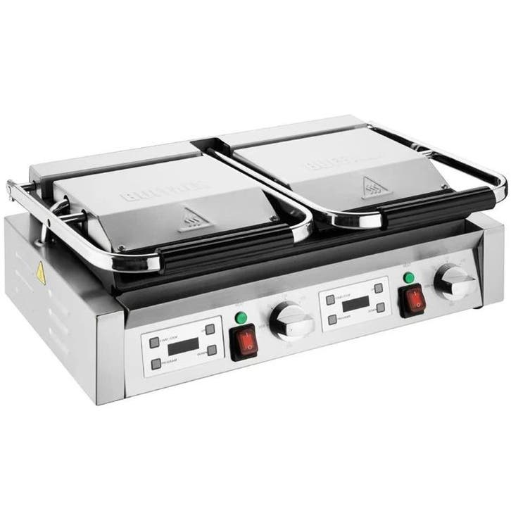 Contact-/Paninigrill | BISTRO | Dubbel | Glad/Gegroefd, Zakelijke goederen, Horeca | Keukenapparatuur, Nieuw in verpakking, Verzenden