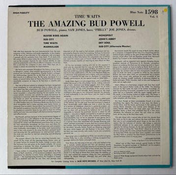 Bud Powell - Time Waits (1st mono pressing!) - Enkele