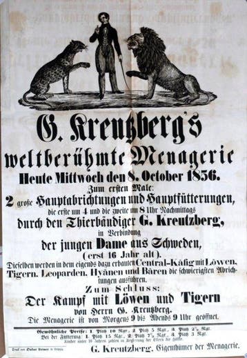 Kreutzbergs weltberühmte Menagerie - 1856