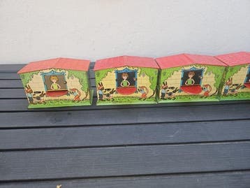 Spaarpot (5) - blik, Metaal - Meganische blikken spaarp