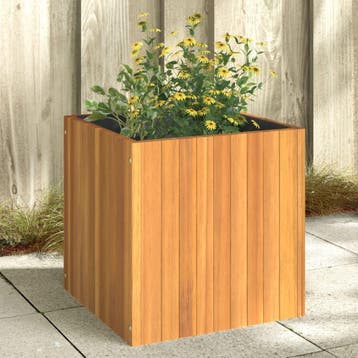 vidaXL Plantenbak 45x45x45 cm massief acaciahout, Tuin en Terras, Verzenden, Nieuw