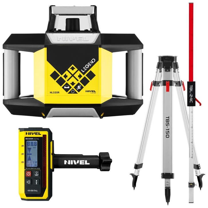 NIVEL SYSTEM Bouwlaser SET + Afschot + Millimeterontvanger!, Bricolage & Construction, Instruments de mesure, Enlèvement ou Envoi