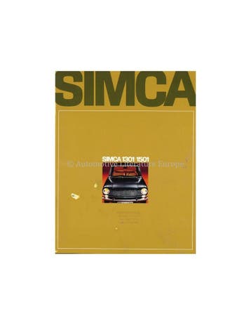 1968 SIMCA 1301 / 1501 BROCHURE NEDERLANDS, Ophalen of Verzenden, Nieuw