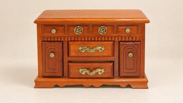 Doos - voor sieraden, Hout, Antiek en Kunst
