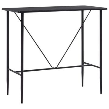 vidaXL Bartafel 120x60x110 cm MDF zwart, Verzenden
