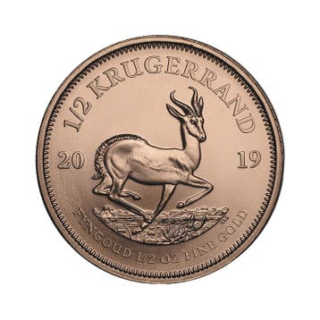 Gouden Krugerrand munt 1/2 troy ounce