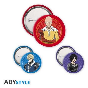One Punch Man Saitama, Genos & Sonic Badge Pack (x3), Ophalen of Verzenden, Nieuw