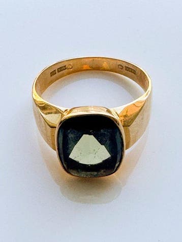 Ring - 18 karaat Geel goud - 4.84ct. tw. Toermalijn, Handtassen en Accessoires, Ringen, Nieuw