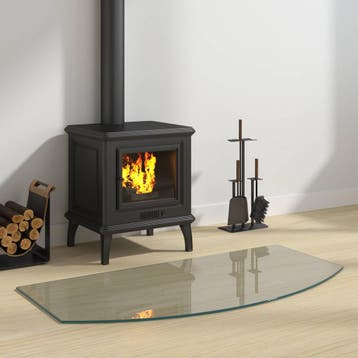 vidaXL Glazen haardplaat Doorzichtig 100 x 50 cm Glas, Verzenden, Nieuw