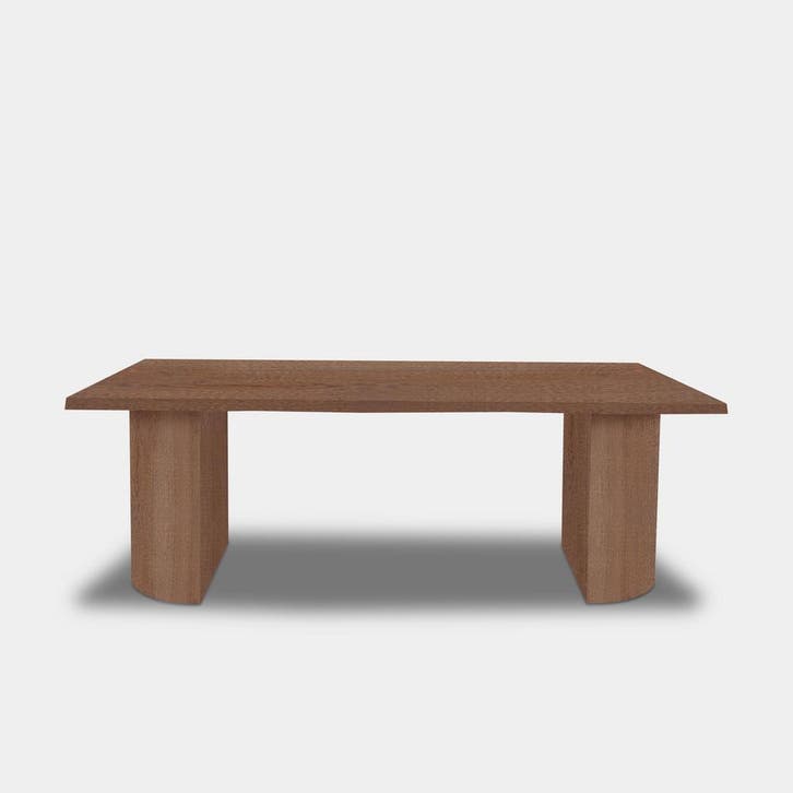 Tafel Boomstam Eikenhout  Half Rond  220x100, Maison & Meubles, Tables | Tables à manger