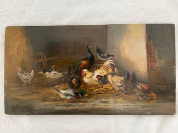 Claude Guilleminet (1821-1866) - Scène de basse cour