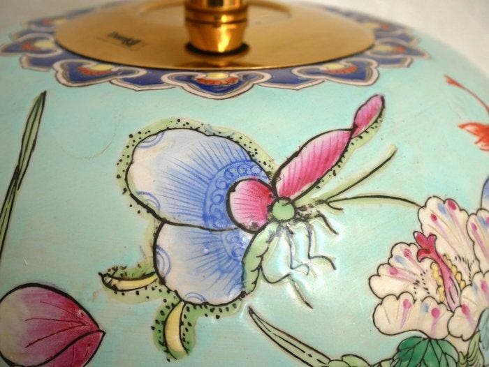 Lamp - Porselein, Messing - gemaakt in Duitsland, Antiquités & Art, Art | Objets design