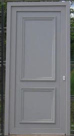 pvc voordeur  , deur , buitendeur 105 x 220 creme/steengrijs, Bricolage & Construction, Ophalen of Verzenden, Buitendeur