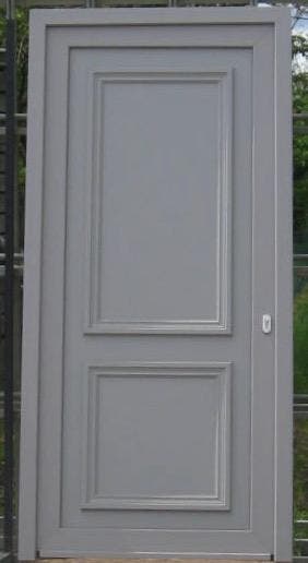 pvc voordeur  , deur , buitendeur 105 x 220 creme/steengrijs, 100 tot 120 cm, Kunststof, 215 cm of meer, Nieuw