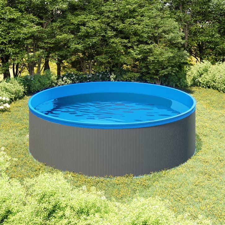 vidaXL Splasher pool met hangende skimmer en pomp 350x90 cm, Tuin en Terras, Zwembaden, Nieuw, Verzenden