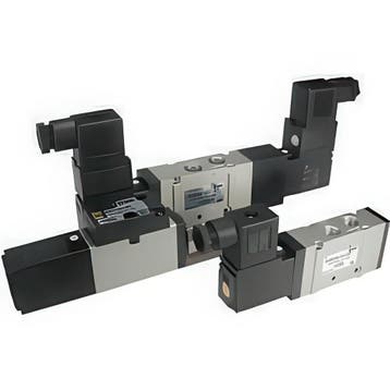 SMC 5/2 Voie En Ligne Électrovanne Pneumatique G1/4 -, Verzenden